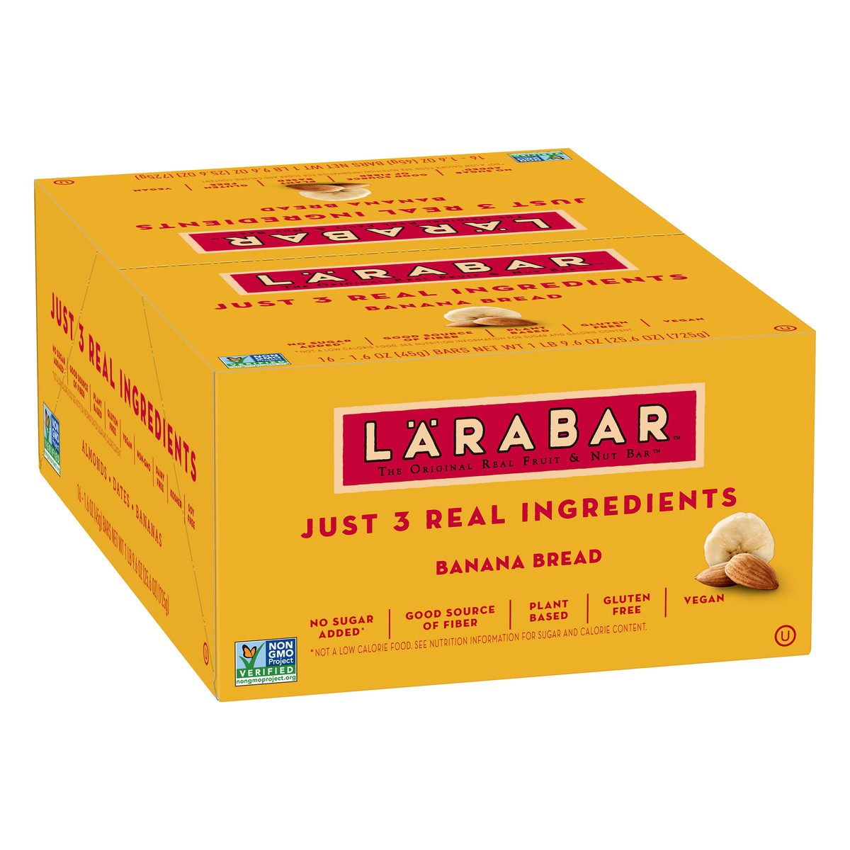 slide 13 of 13, LÄRABAR Banana Bread, Gluten Free Vegan Fruit & Nut Bar, 1.6 oz Bars, 16 Ct, 16 ct