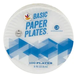 GIANT Basic Paper Plates 9 inch