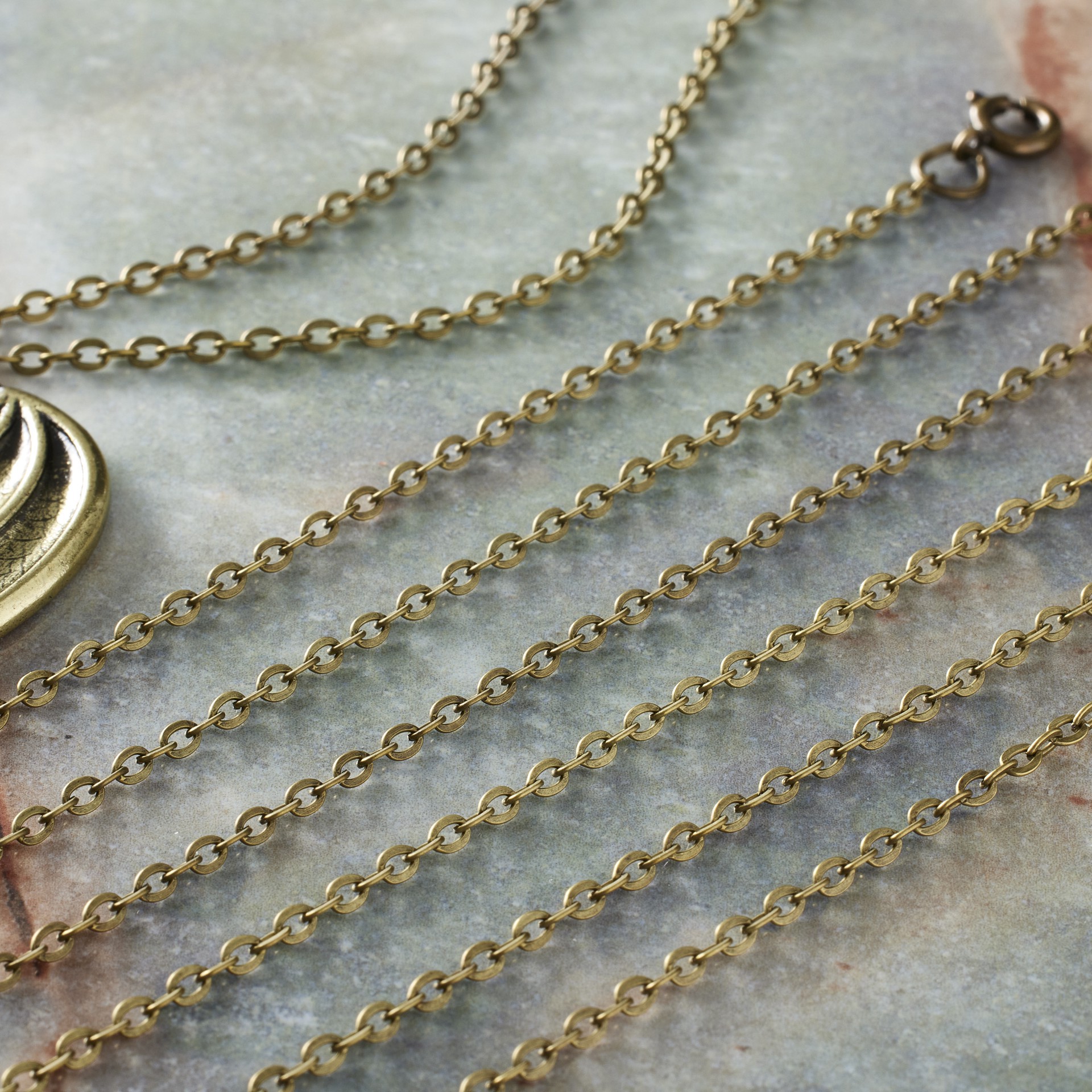 slide 3 of 3, 18" Antique Gold-Plated Chain By Bead Landing, 18 in