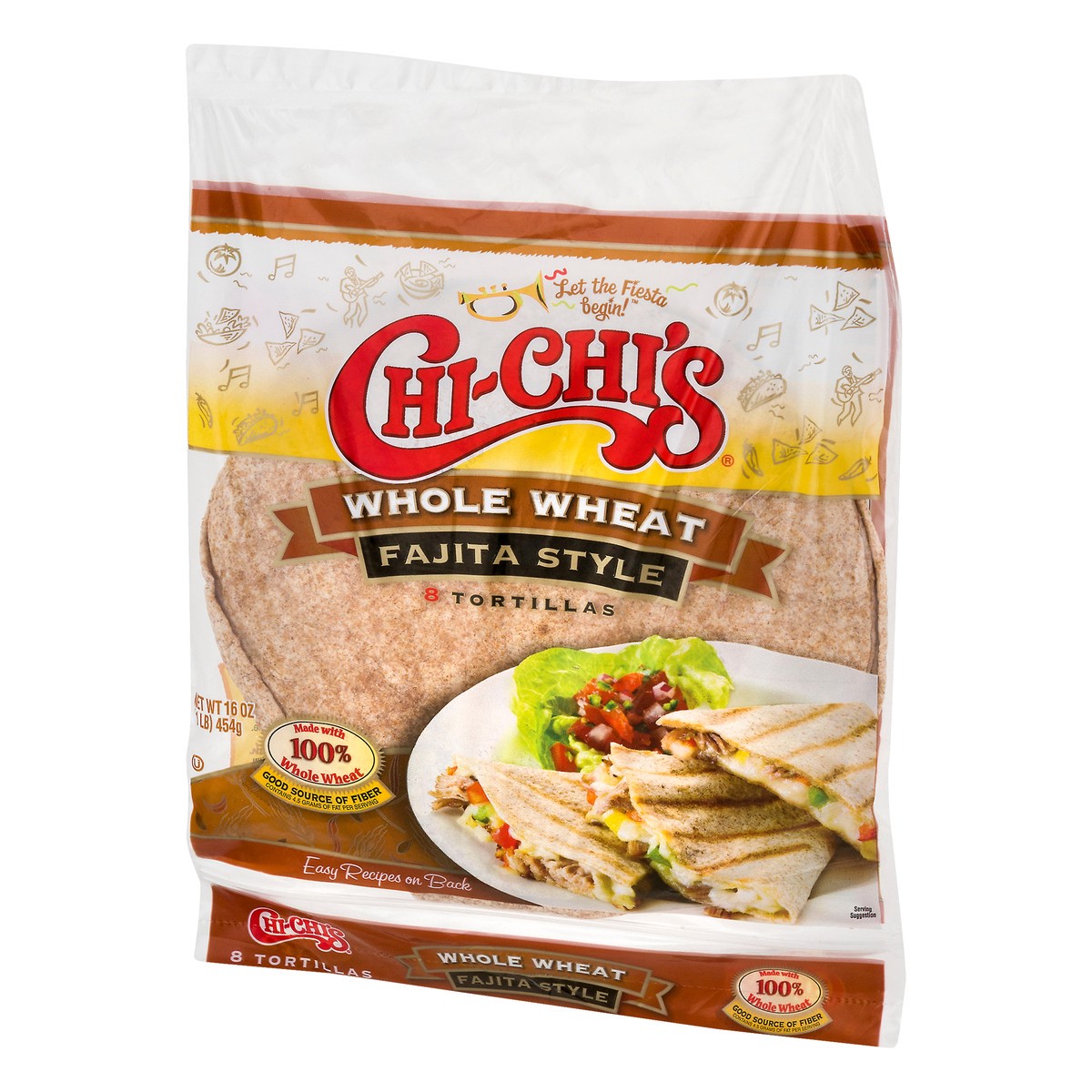 slide 3 of 9, Chi-Chi's Whole Wheat Fajita Style Tortillas 8 ea, 8 ct