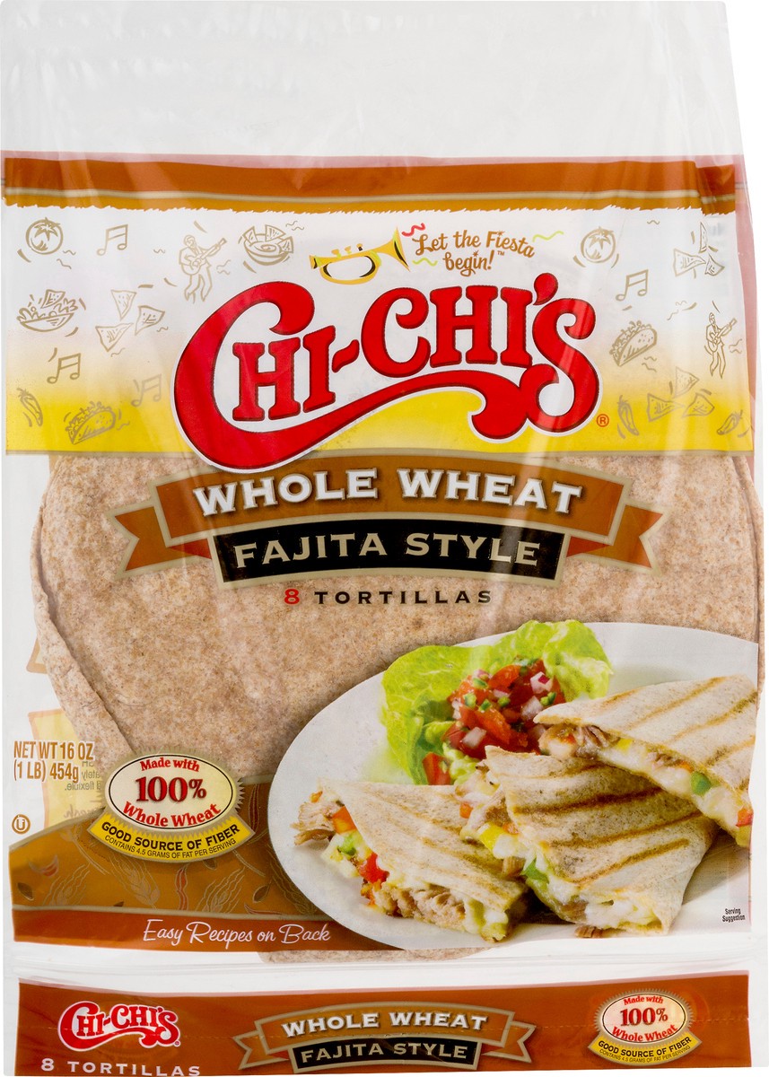 slide 8 of 9, Chi-Chi's Whole Wheat Fajita Style Tortillas 8 ea, 8 ct