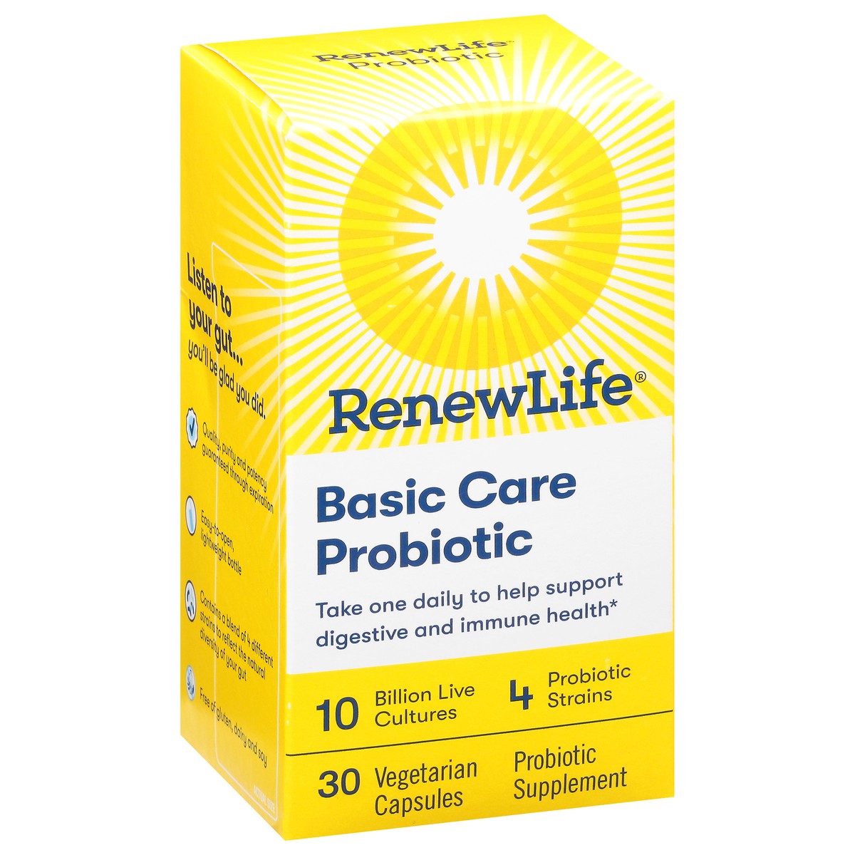 slide 2 of 13, Renew Life Probiotic Basic Care, 30 ct