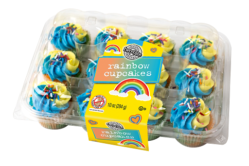 slide 1 of 1, two-bite Rainbow Mini Cupcakes 12 Count, 10 oz