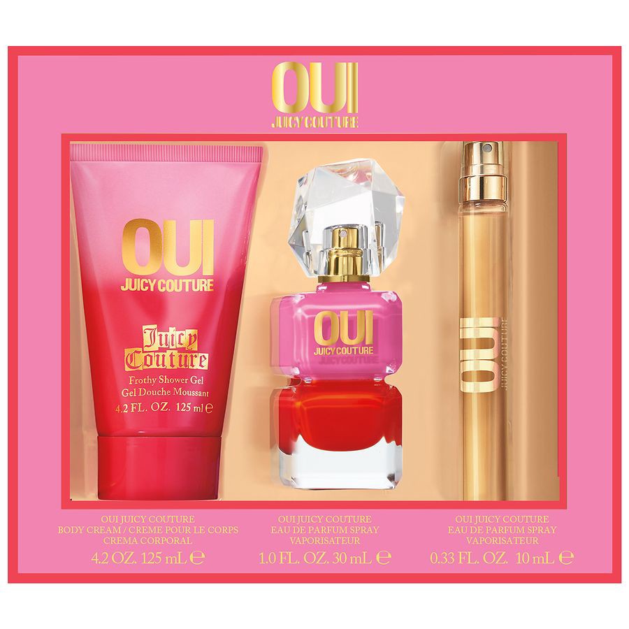 slide 1 of 1, Juicy Couture Oui Juicy Couture For Women Fragrance 3 Piece Gift Set, 5.53 oz