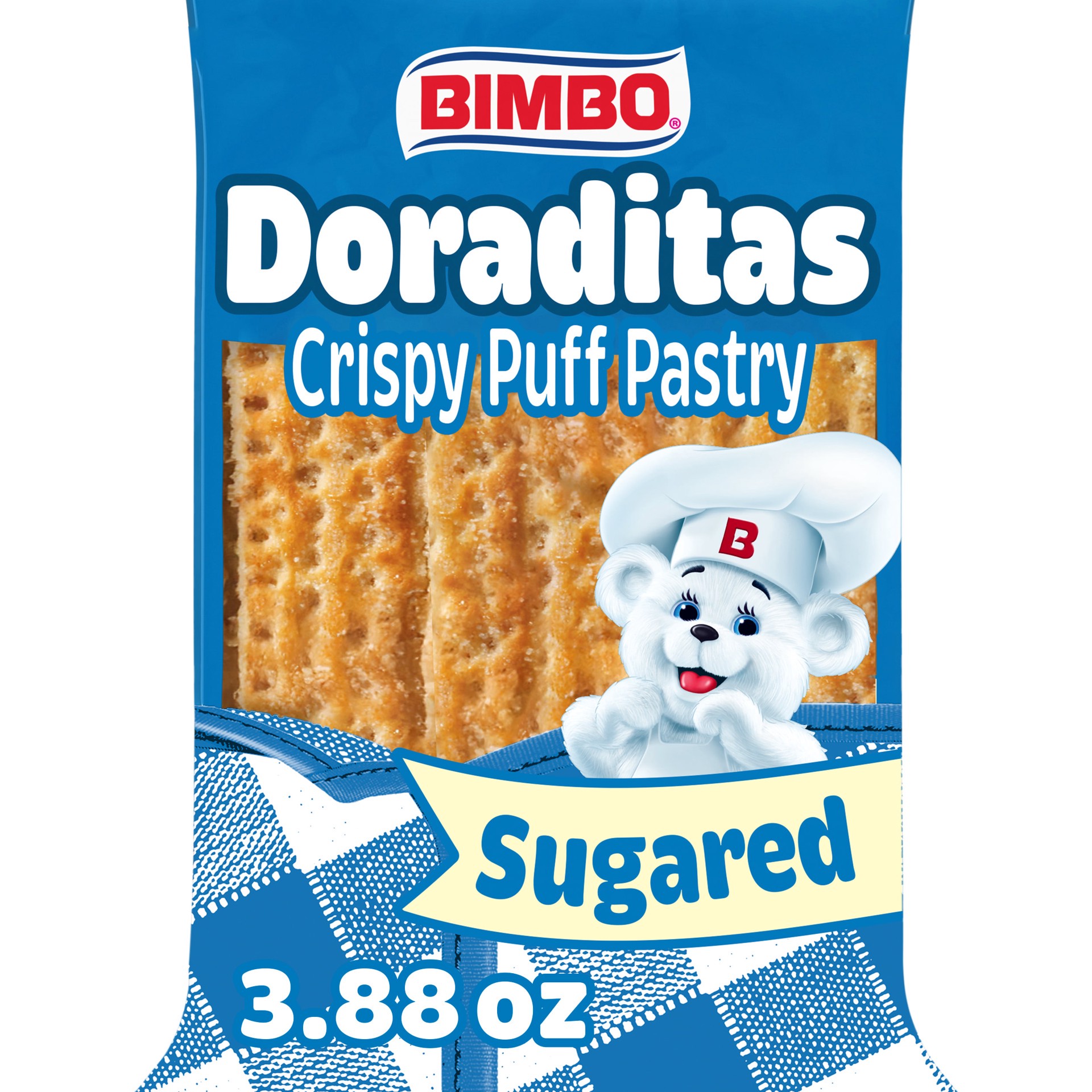 slide 1 of 5, Bimbo Doraditas Sugared Crispy Puff Pastry, Pan de Hojaldre, , Pastries, Bag - 3.88 oz, 3.88 oz