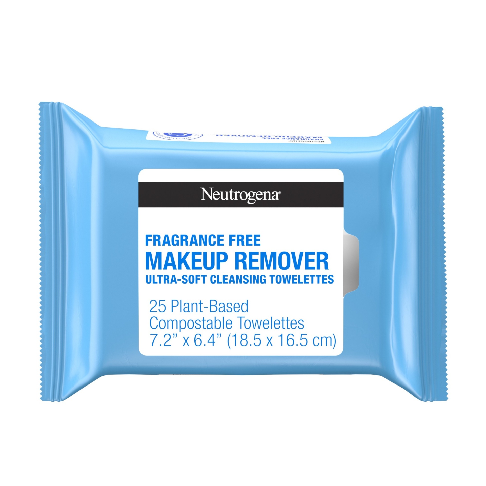 slide 1 of 7, Neutrogena Fragrance-Free Makeup Remover Face Wipes, Daily Facial Cleansing Towelettes for Waterproof Makeup, Dirt & Oil, Gentle, Alcohol- & Fragrance Free, 100% Plant-Based Fibers, 25 ct