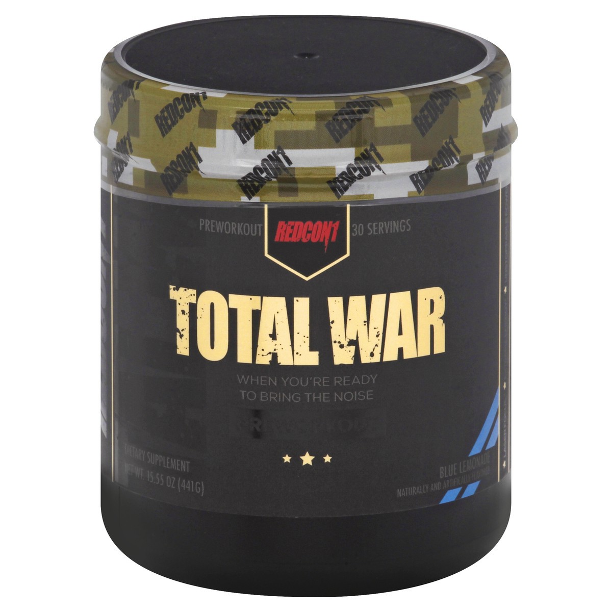 slide 1 of 7, Total War Redcon1 Total War Blue Lemonade Pre Workout, 15 oz