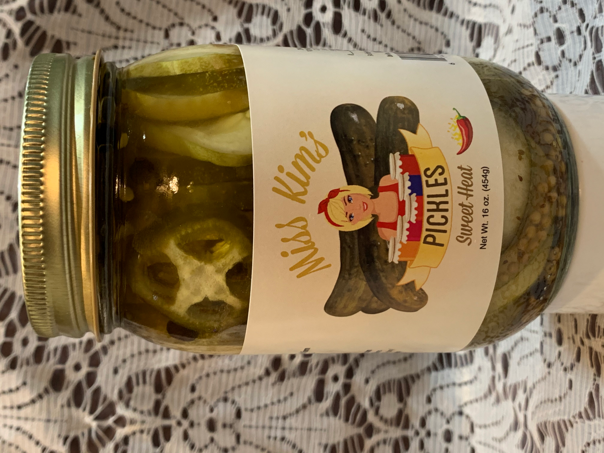 slide 1 of 1, Miss Kims Sweet Heat Pickle Chips 16Oz, 16 oz