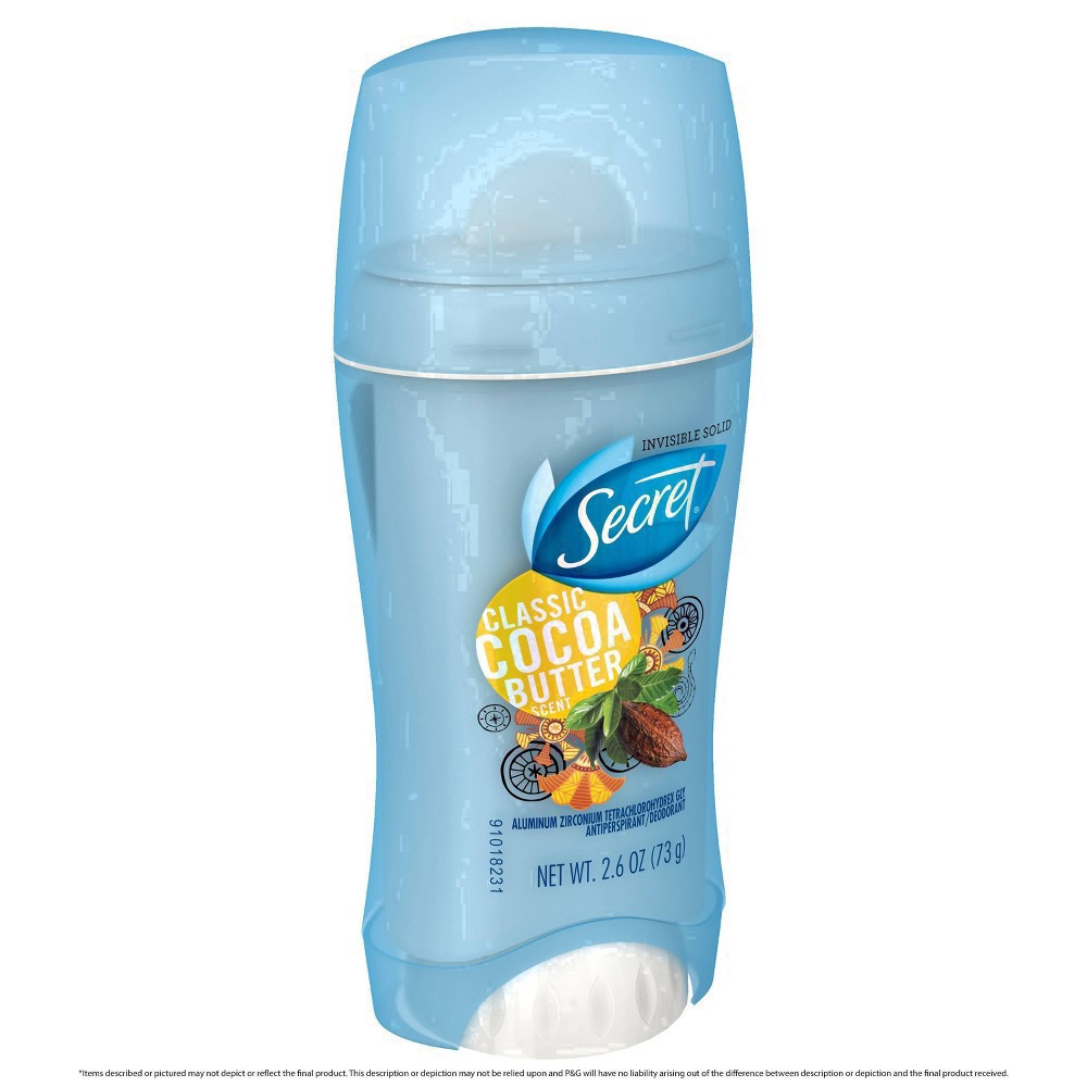 slide 23 of 66, Secret Fresh Invisible Solid Antiperspirant & Deodorant - Cocoa Butter - 2.6oz, 2.6 oz