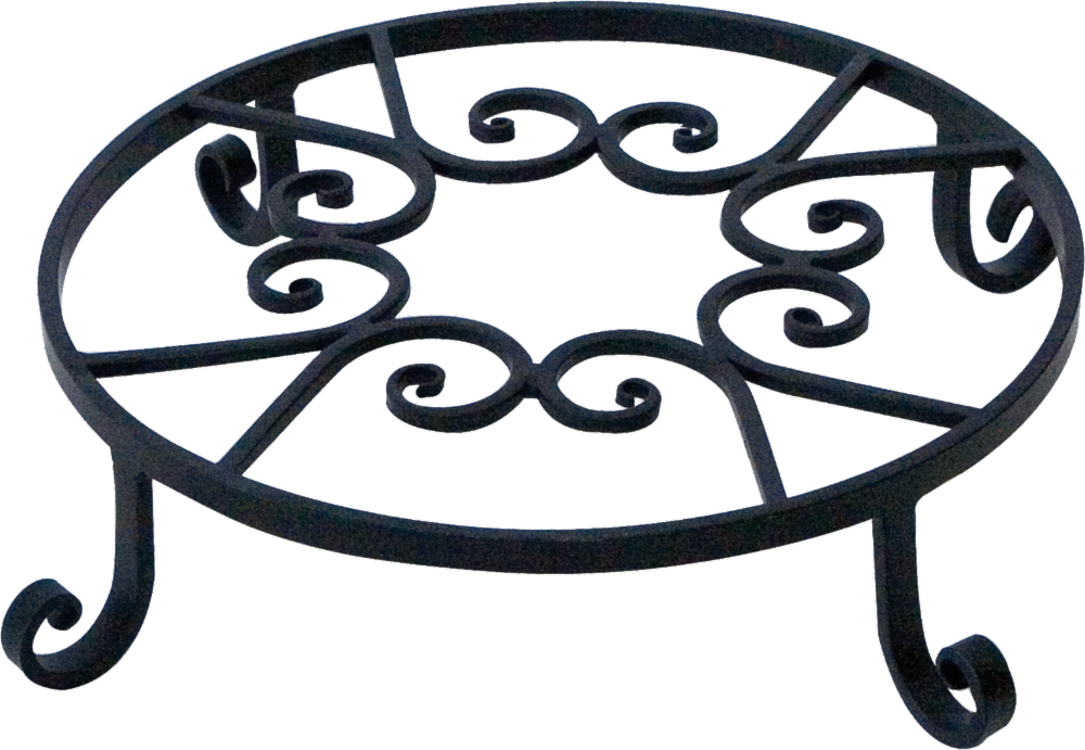 slide 1 of 1, Panacea Forged Pot Trivet -Black, 12 in