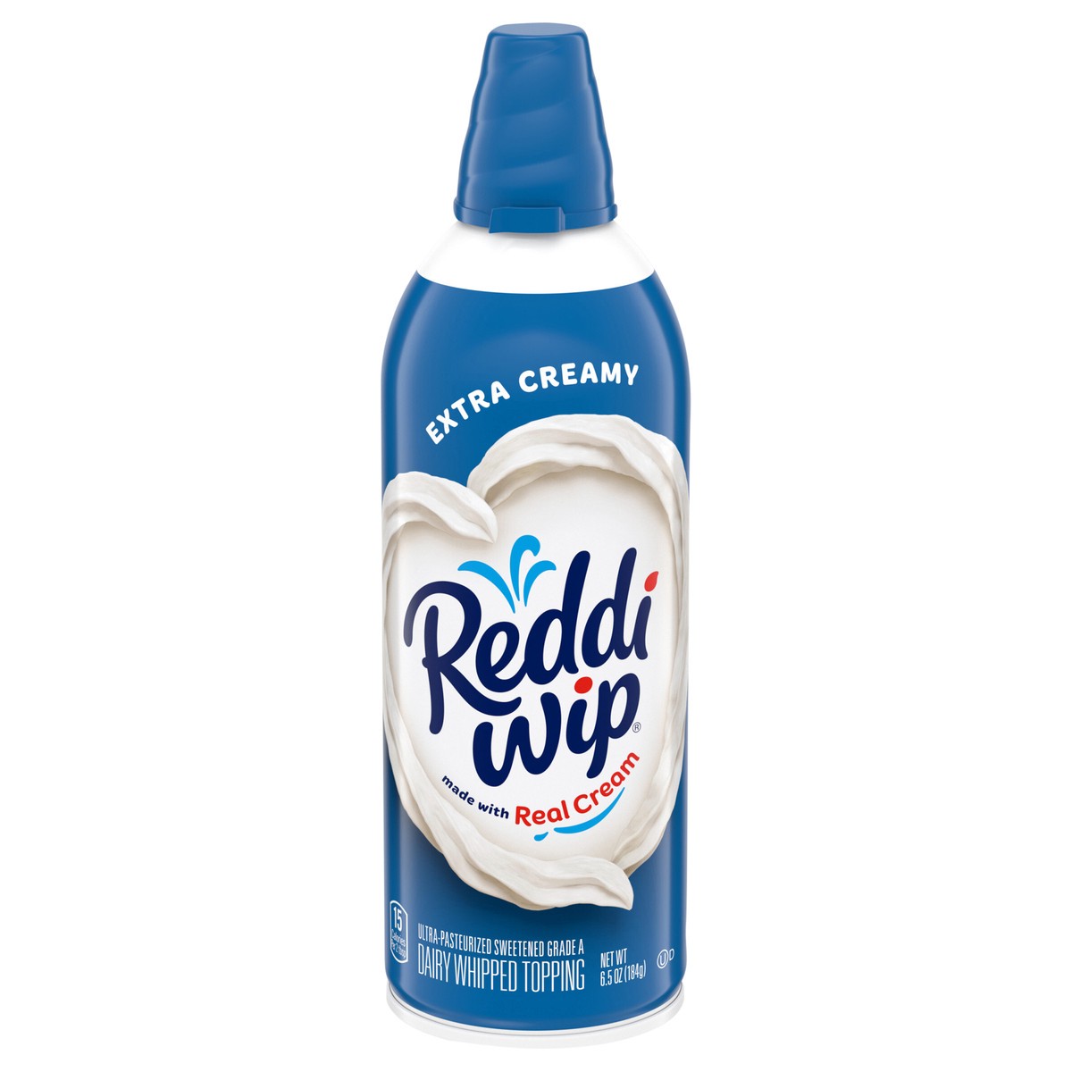 slide 1 of 2, Reddi-wip Extra Creamy Whipped Topping Made with Real Cream, 6.5 oz, 6.5 oz
