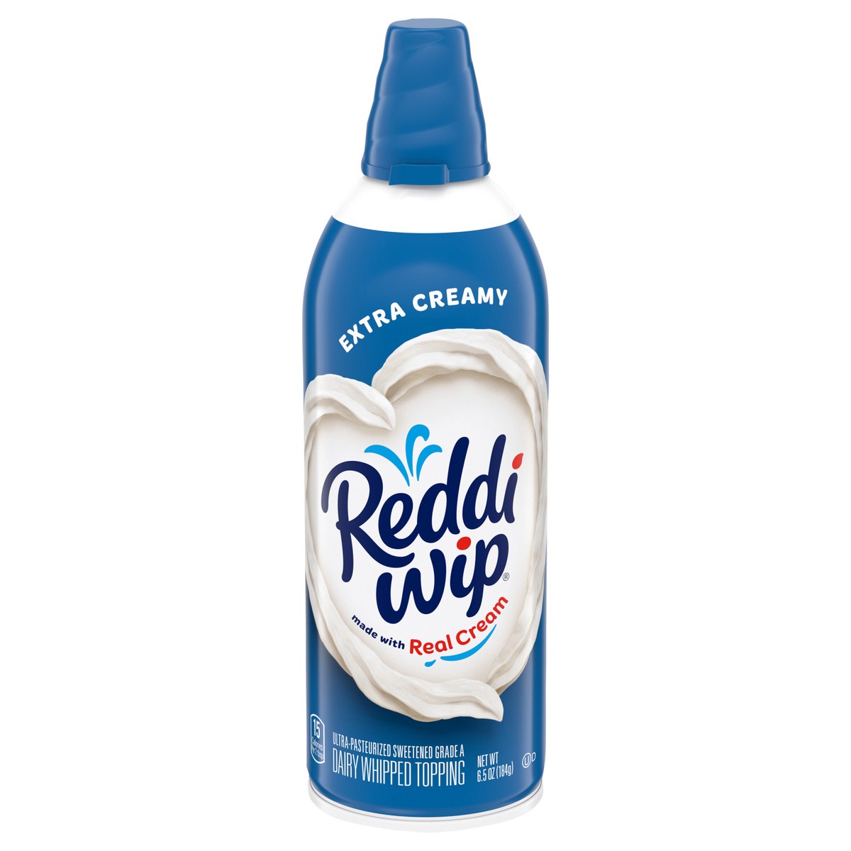 slide 1 of 2, Reddi-wip Extra Creamy Whipped Topping Made with Real Cream, 6.5 oz., 6.5 oz