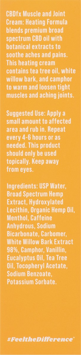 slide 2 of 13, CBDfx Muscle and Joint Heating Formula Cream 1.7 fl oz, 1.7 fl oz