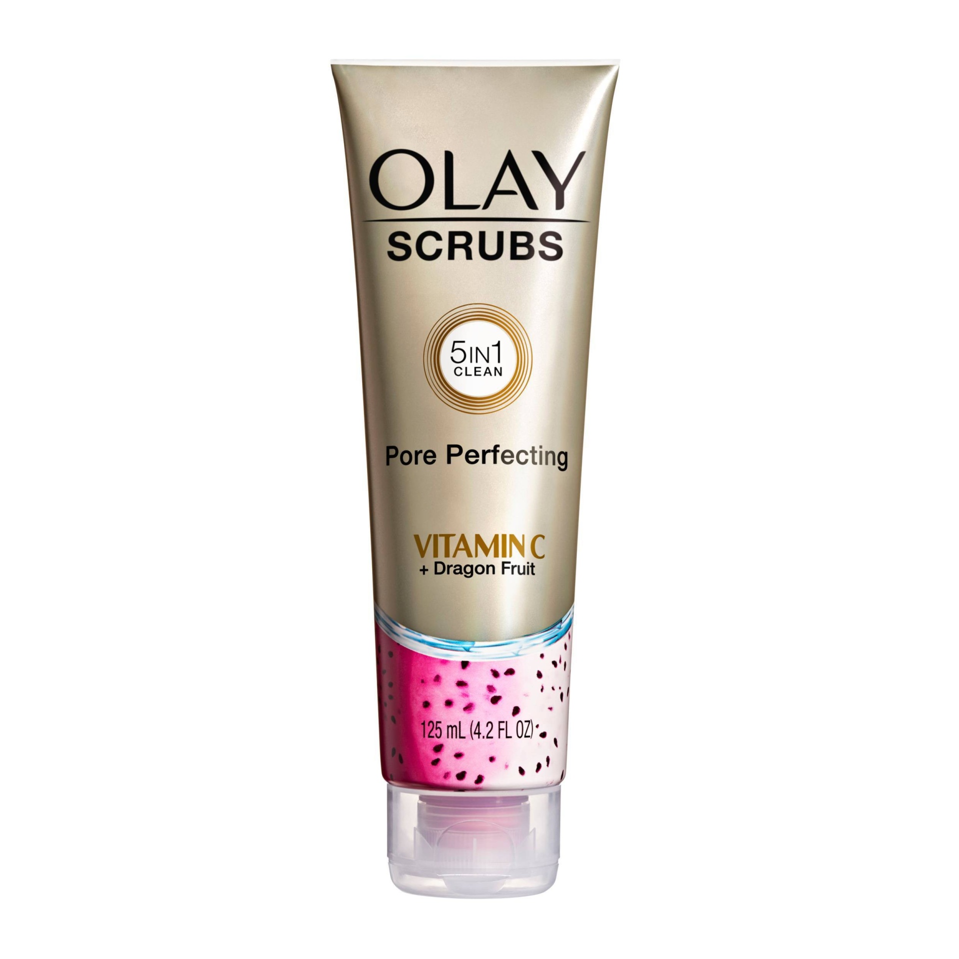 slide 1 of 1, Olay Pore Perfecting Face Scrub with Vitamin C & Dragon Fruit, 4.2 oz