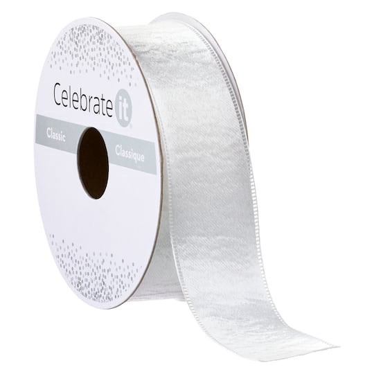 slide 1 of 2, 1" X 5yd. Glossy Ribbon By Celebrate It Classic, 1 in x 5 yd