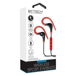 Bytech Wireless Sport Earbuds - Red & Black