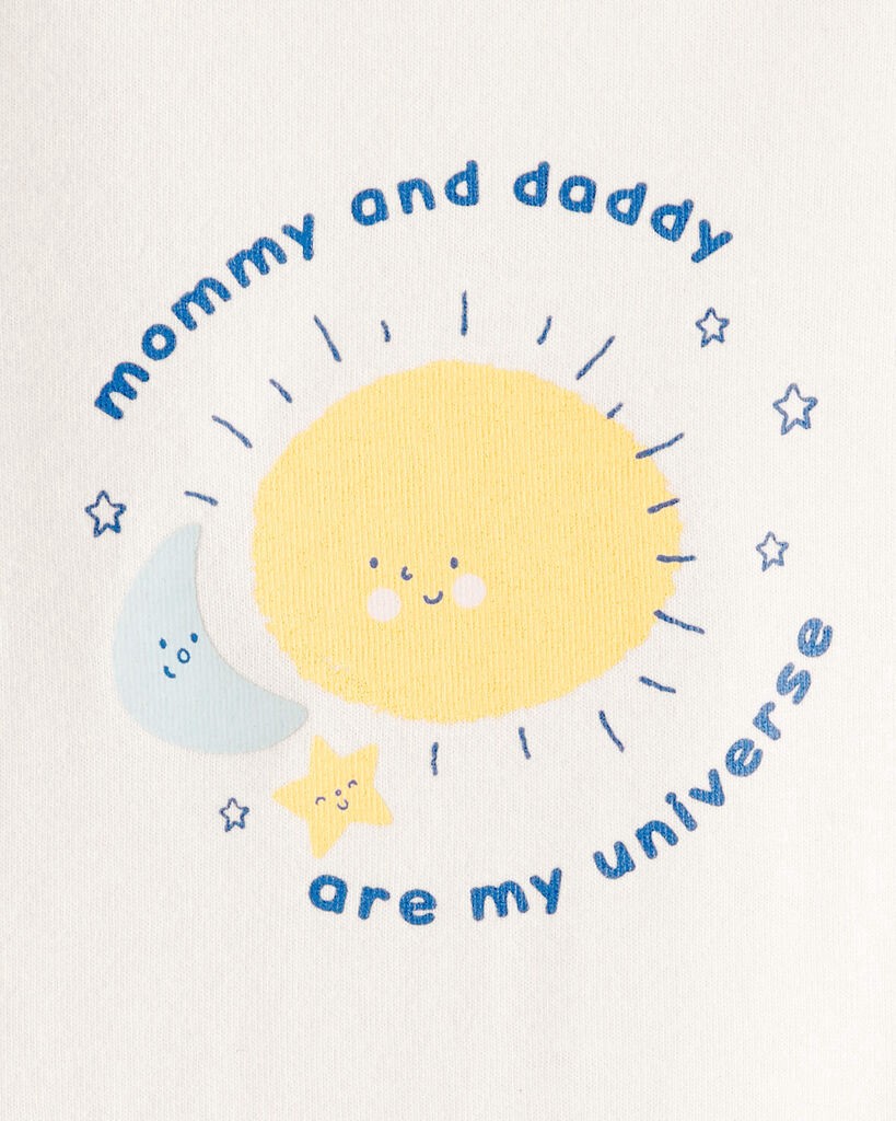 slide 2 of 2, Carter's Baby "Mommy & Daddy Are My Universe" Cotton Long-Sleeve Graphic Bodysuit - Ivory Ivory 24M, 1 ct