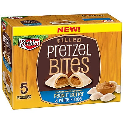 slide 1 of 1, Keebler Peanut Butter & White Chocolate Fudge Filled Pretzel Bites, 6 oz