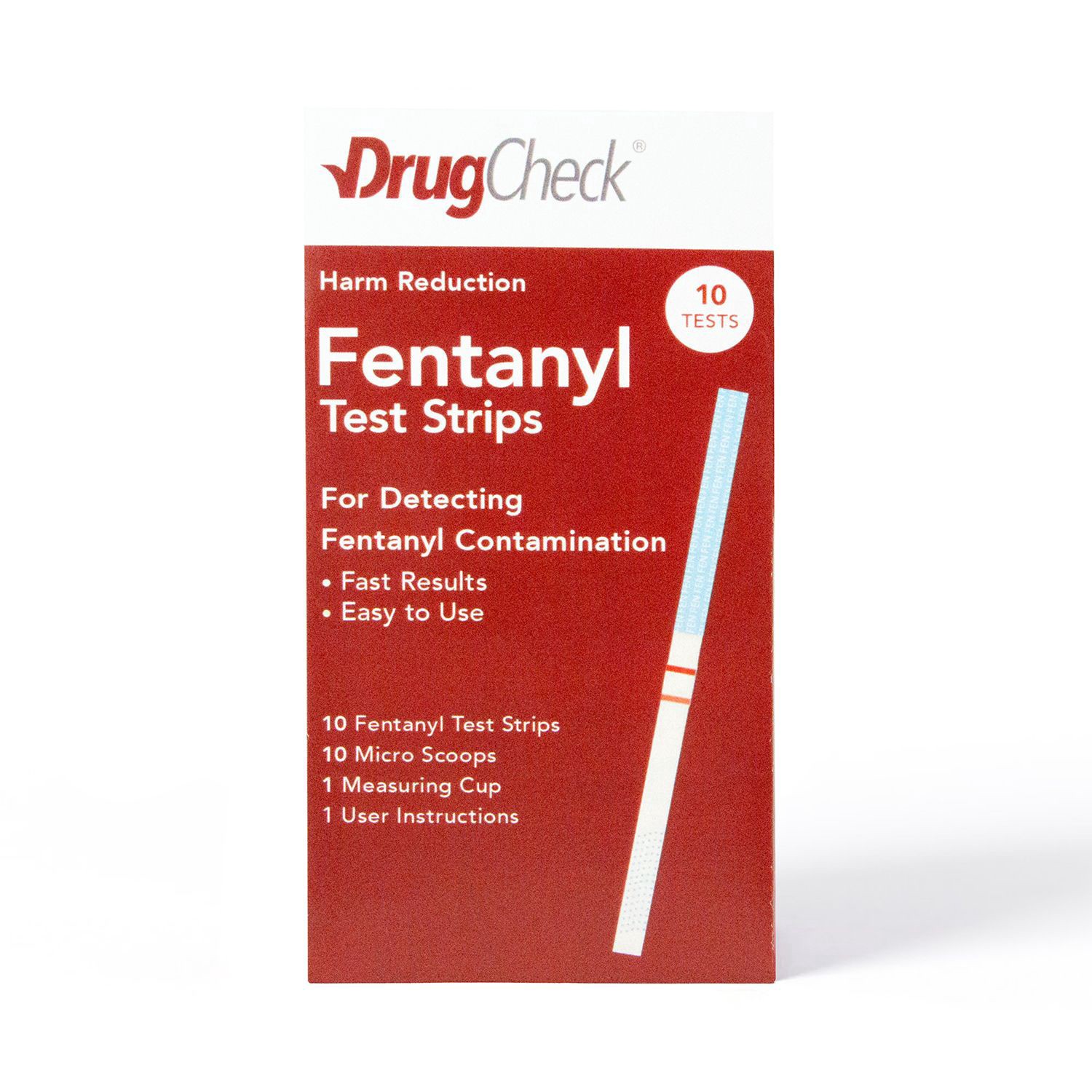 slide 1 of 1, Drugcheck Fentanyl Test Strip, 10 Ct, 10 ct