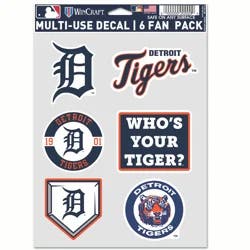 Tigers 6 pk Fan Decals