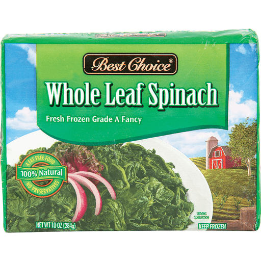 slide 1 of 1, Best Choice Whole Leaf Spinach, 10 oz