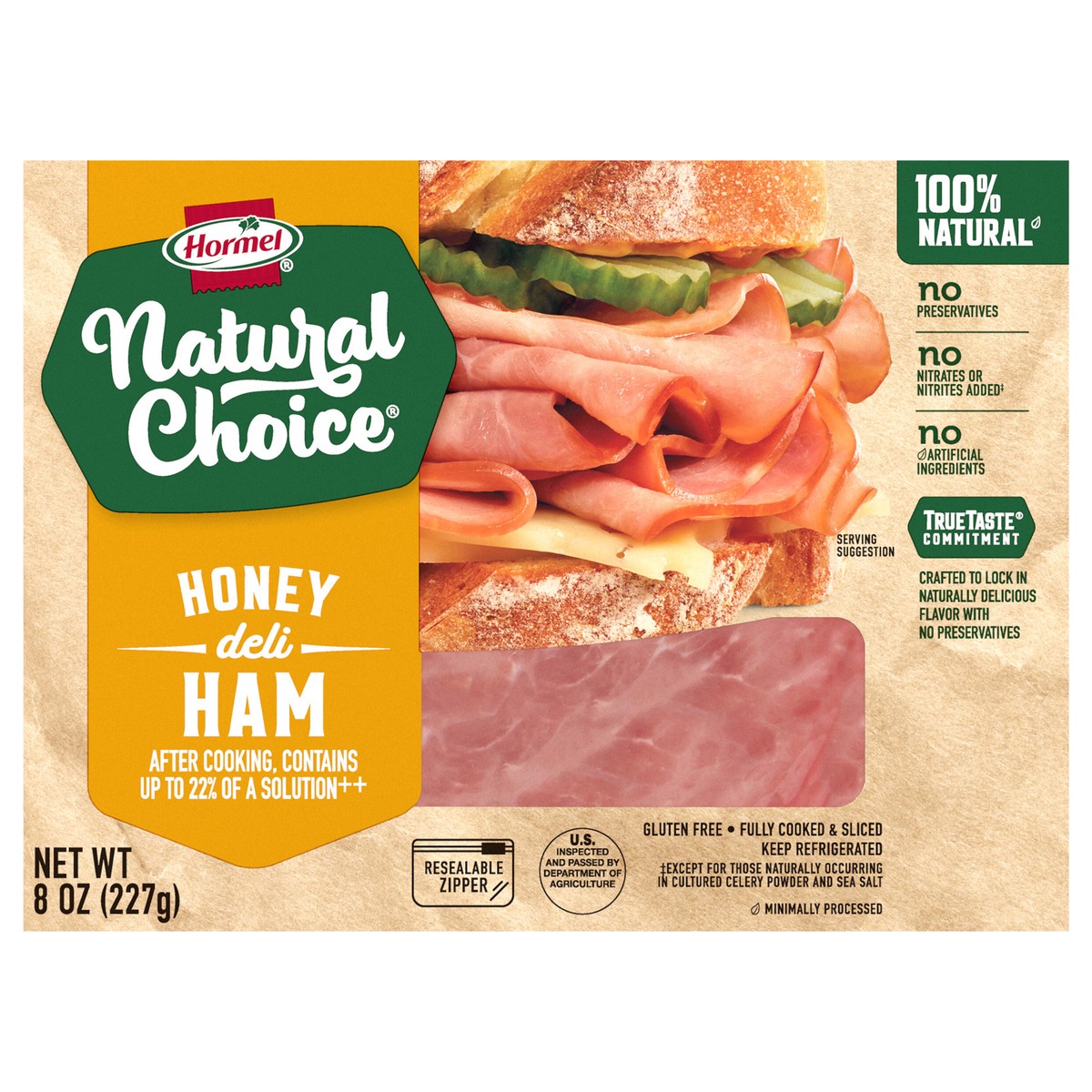 slide 1 of 11, HORMEL NATURAL CHOICE Honey Deli Ham, 8 oz