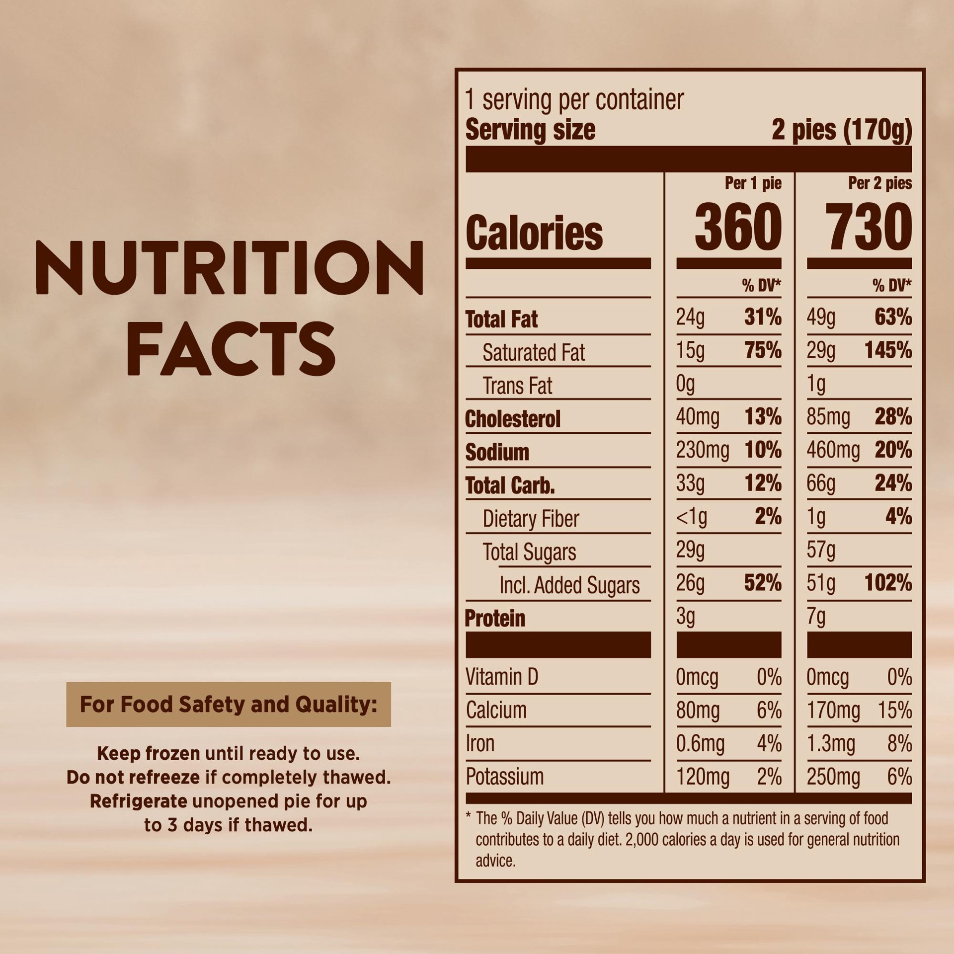 slide 2 of 5, Marie Callender's Salted Caramel Cream Flavored Mini Pies, 2 Pies, Frozen, 6 oz., 2 ct