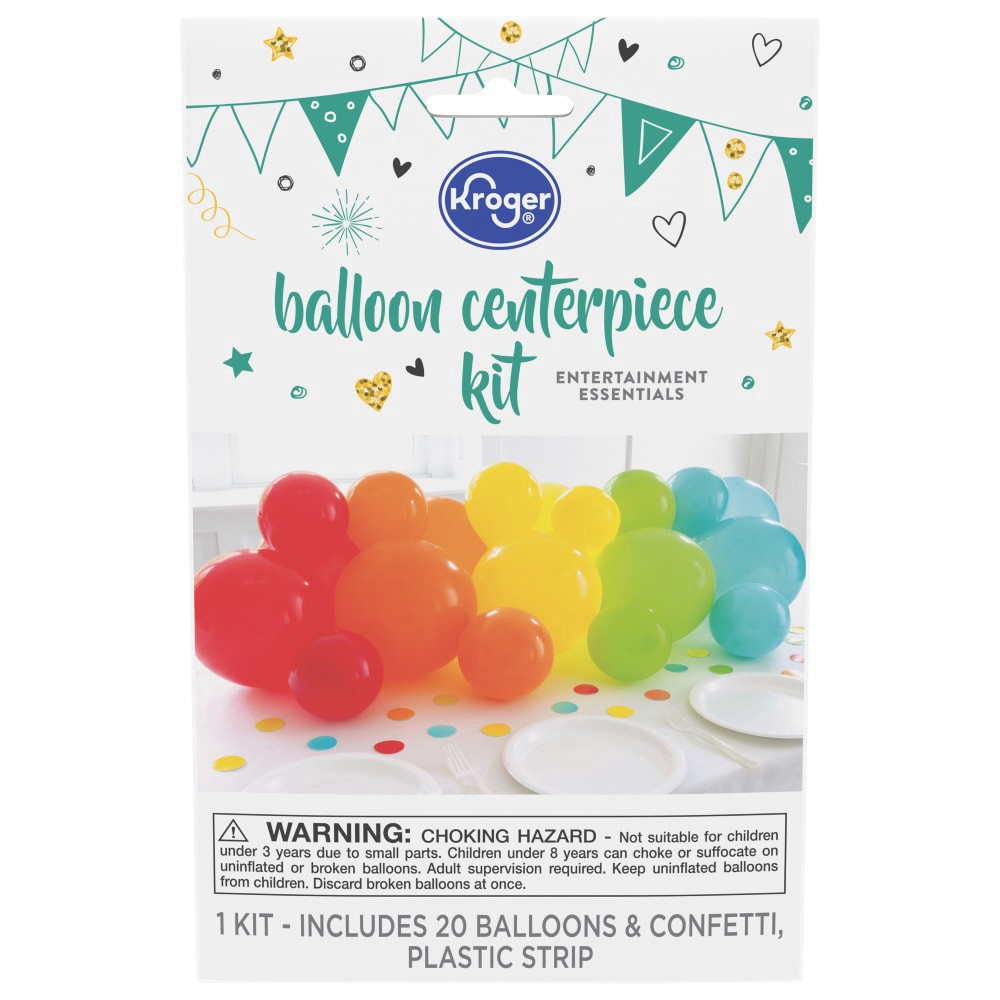 slide 1 of 2, Kroger Balloon Centerpiece Kit - Rainbow, 1 ct