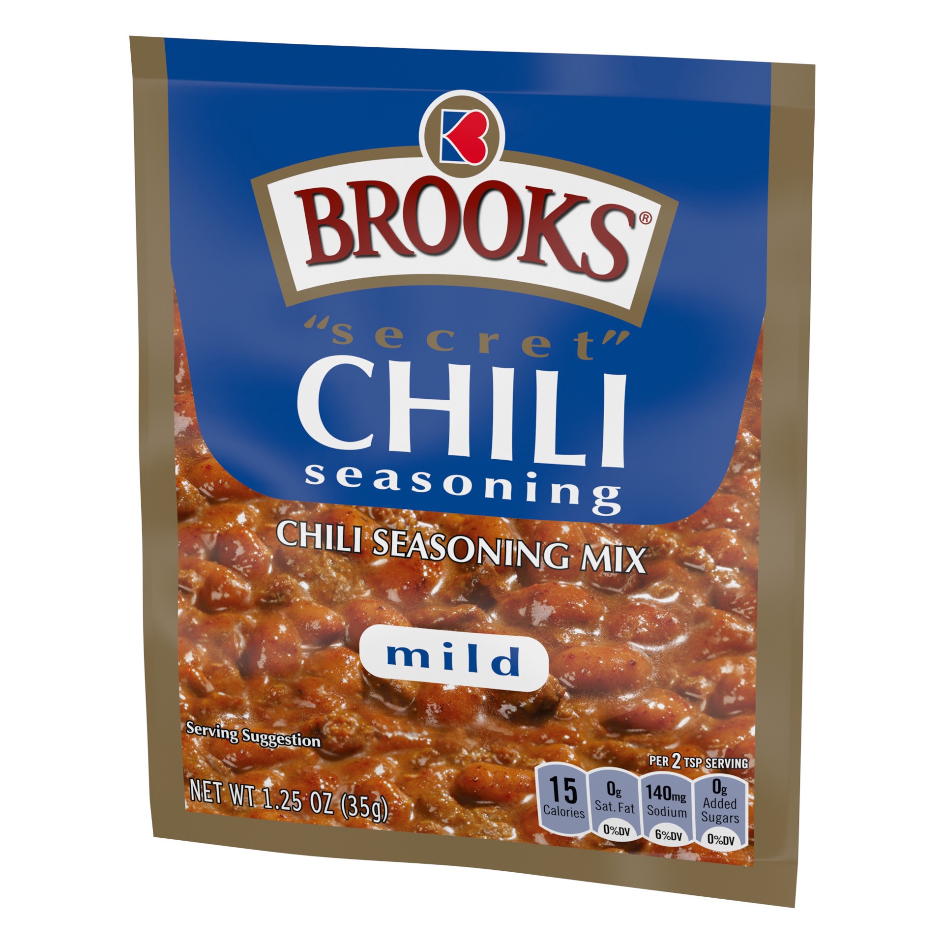 slide 3 of 5, Brooks Mild Secret Chili Seasoning Mix 1.25 oz, 1 oz