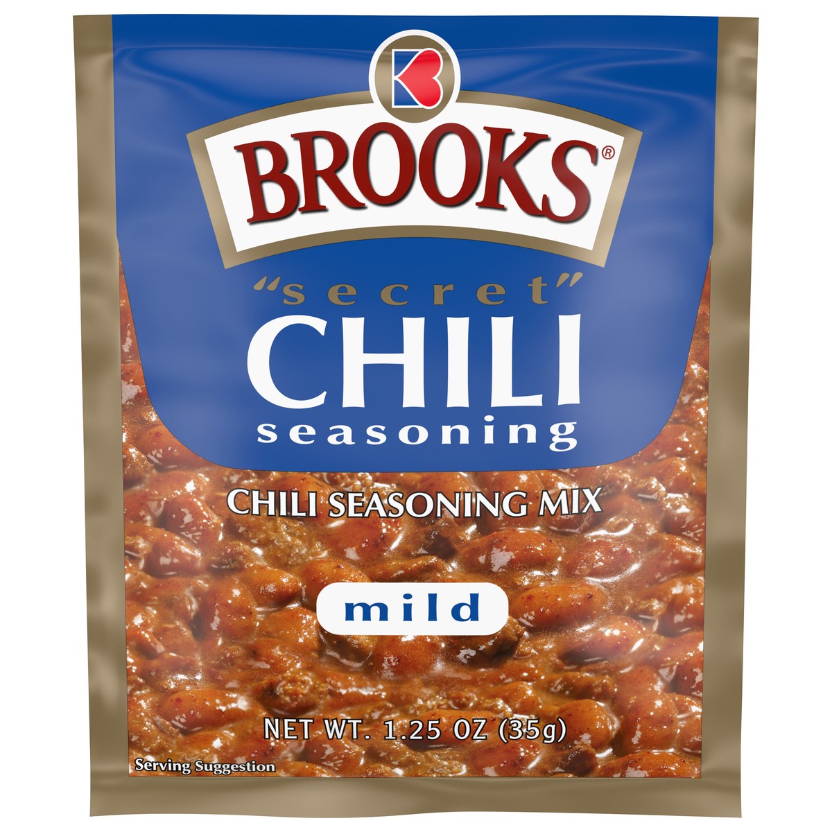 slide 1 of 5, Brooks Mild Secret Chili Seasoning Mix 1.25 oz, 1 oz