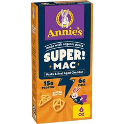 Annie''s SUPER! MAC Power Shaped Shells and Real Aged Cheddar Mac and Cheese