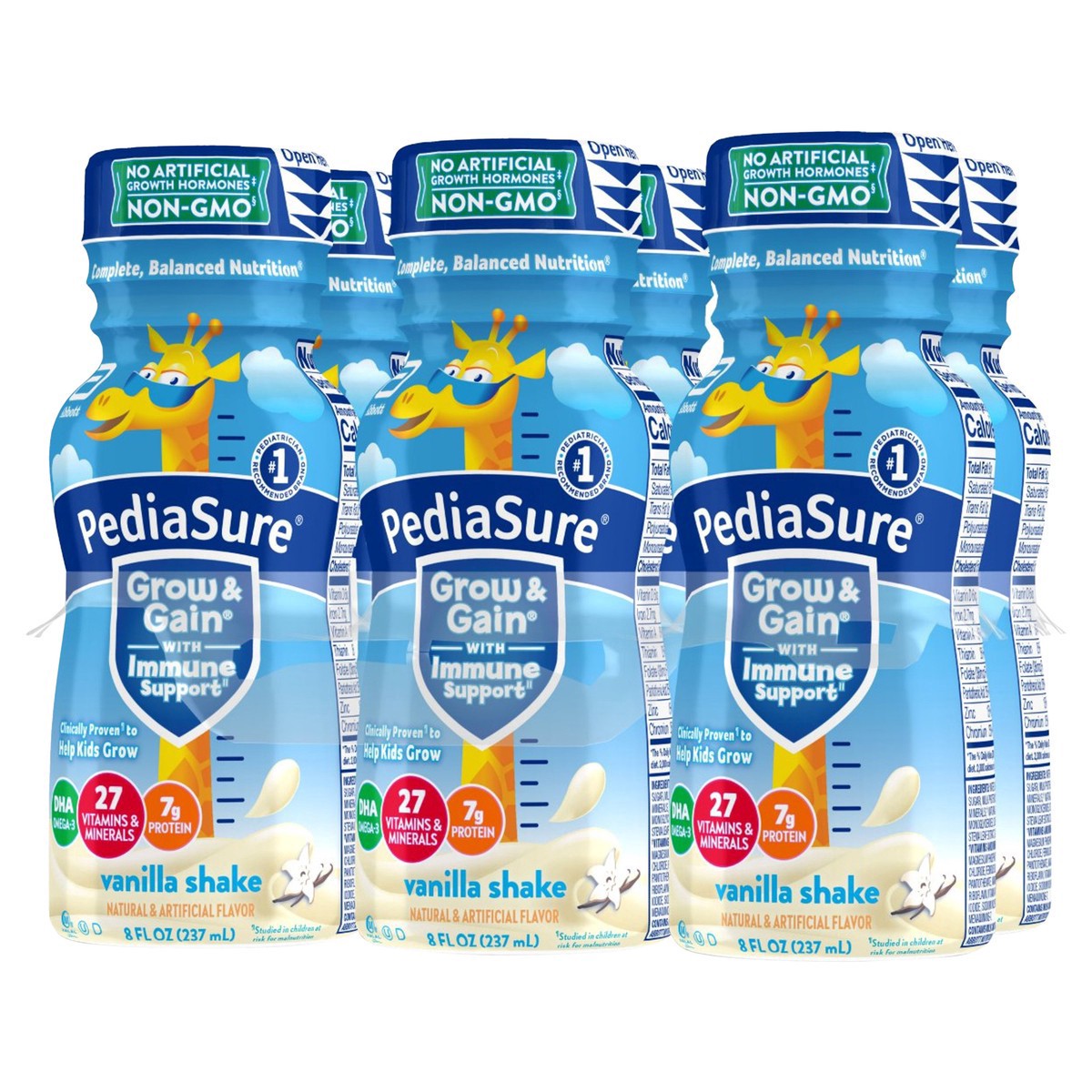 slide 3 of 6, PediaSure Grow & Gain Vanilla Shake 6 - 8 fl oz Bottles, 6 ct