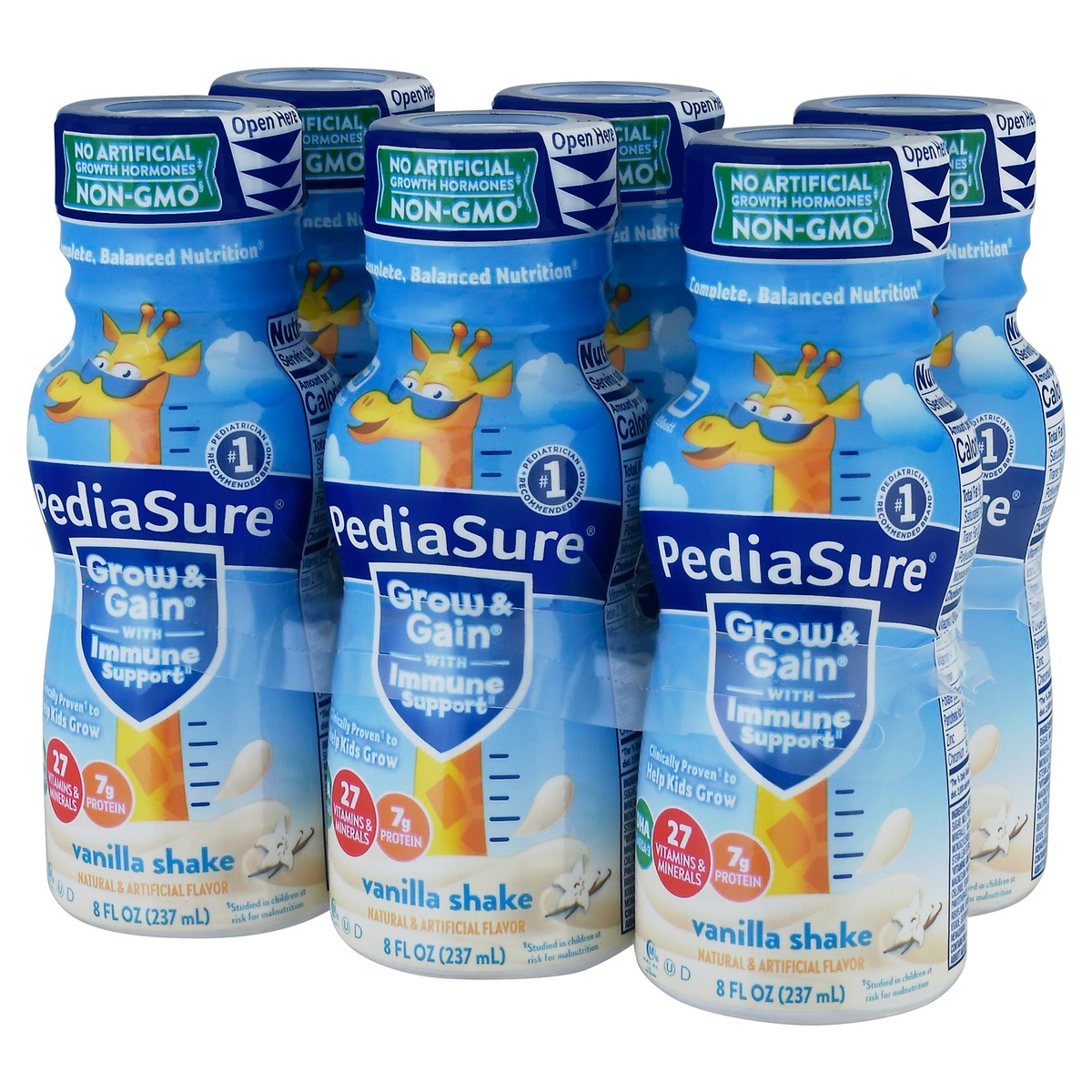 slide 3 of 11, PediaSure Grow & Gain Kids Ready-to-Drink Nutritional Shake, Vanilla, 6 ct; 8 fl oz