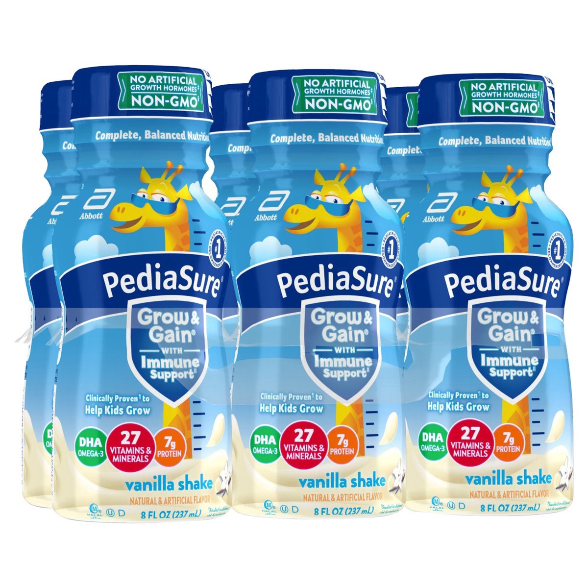 slide 2 of 6, PediaSure Grow & Gain Vanilla Shake 6 - 8 fl oz Bottles, 6 ct