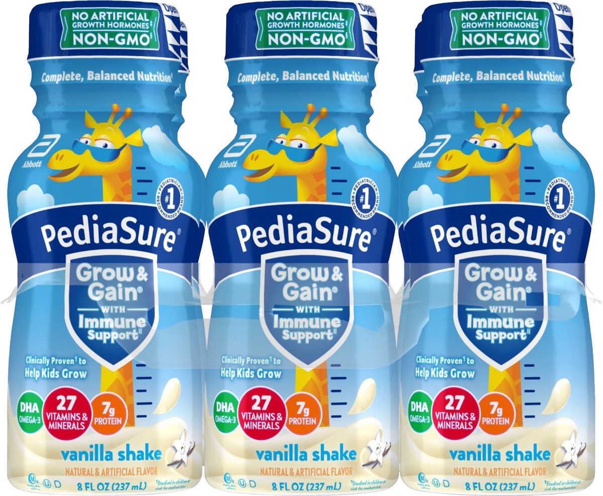 slide 6 of 6, PediaSure Grow & Gain Vanilla Shake 6 - 8 fl oz Bottles, 6 ct