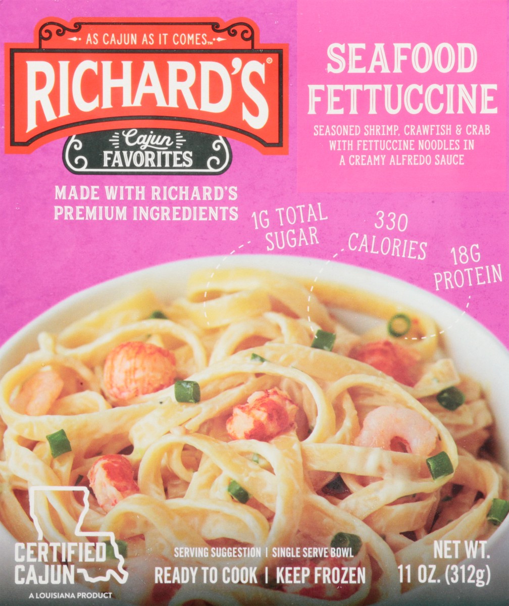 slide 9 of 14, Richard's Cajun Favorites Seafood Fettuccine, 11 oz