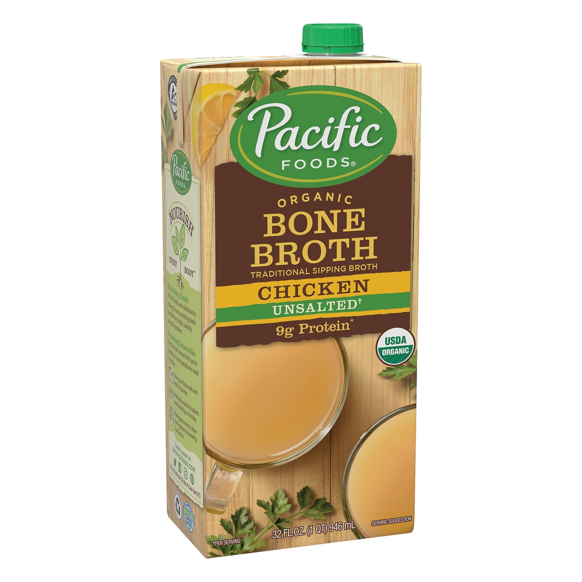 slide 2 of 9, Pacific Organic Bone Broth Chicken, 32 oz