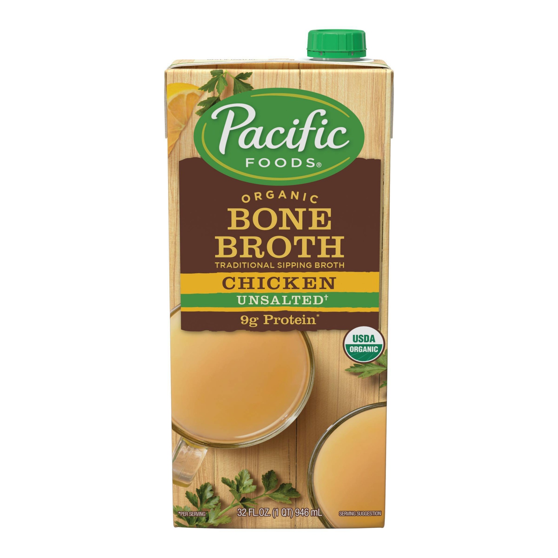 slide 1 of 9, Pacific Organic Bone Broth Chicken, 32 oz