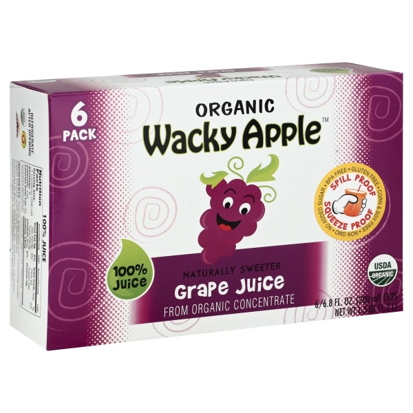 slide 1 of 1, Wacky Apple 100% Juice 6 ea, 6 ct