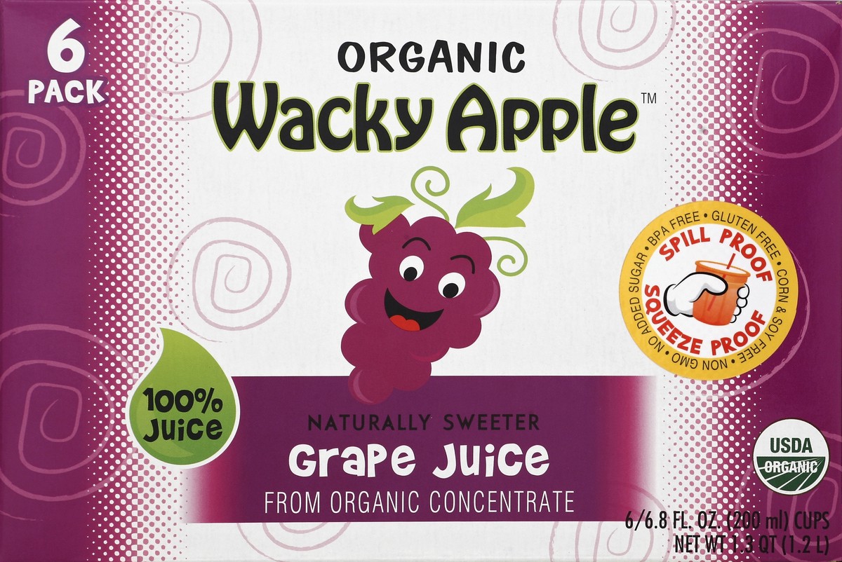 slide 1 of 7, Wacky Apple 100% Juice - 6 ct, 6 ct