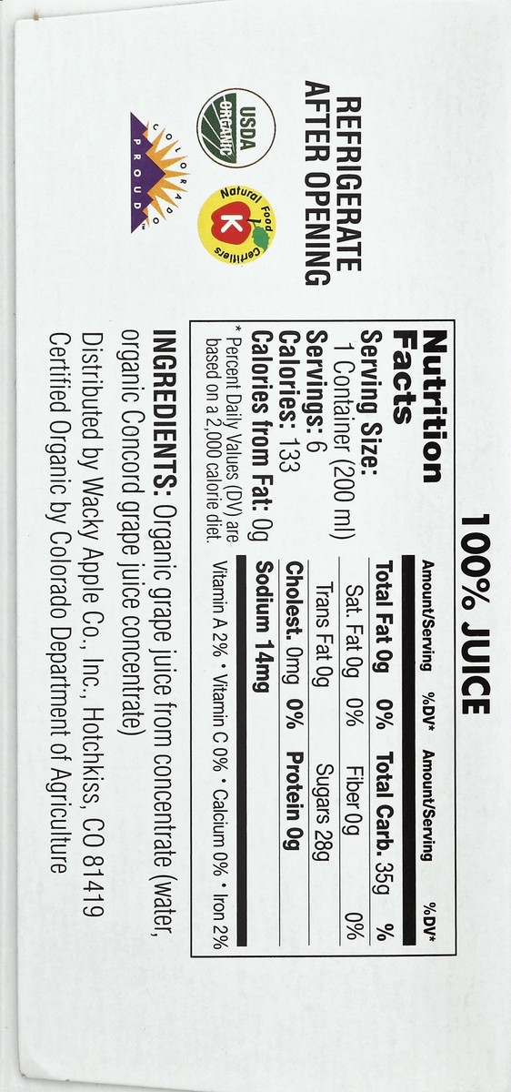 slide 2 of 7, Wacky Apple 100% Juice - 6 ct, 6 ct