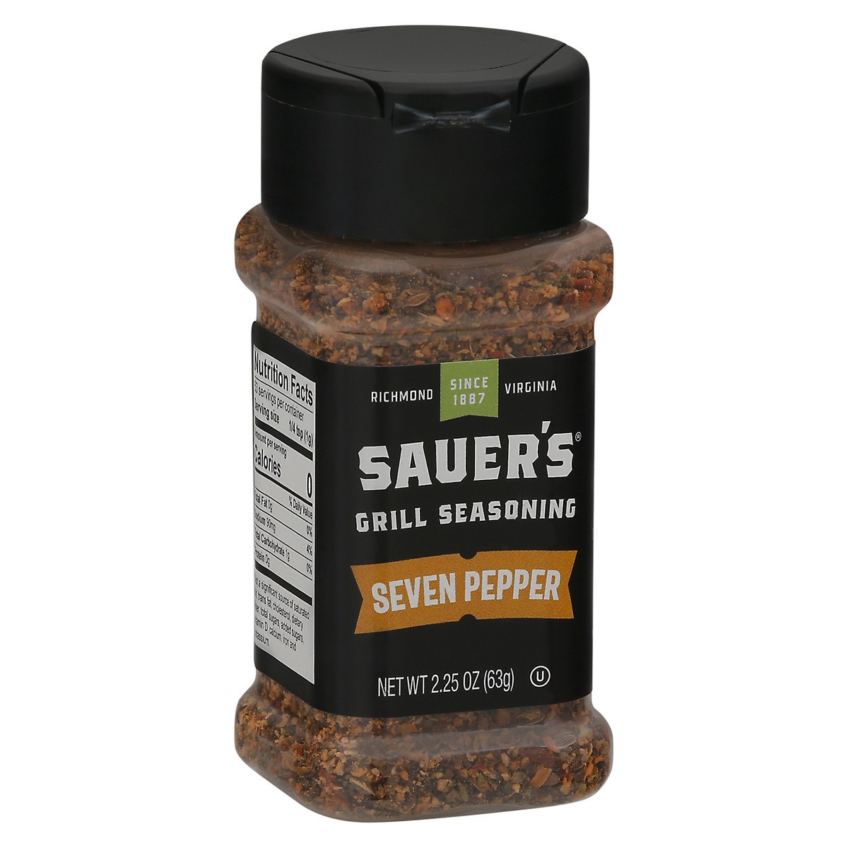 slide 3 of 9, Sauer's Seven Pepper Grill Seasoning 2.25 oz Bottle, 2.25 oz