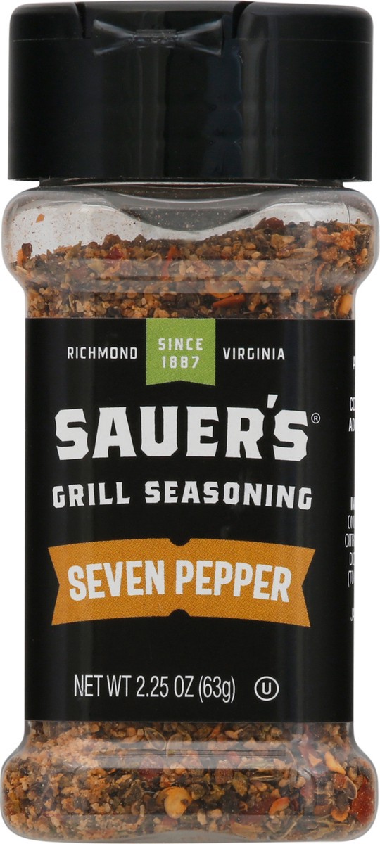 slide 4 of 9, Sauer's Seven Pepper Grill Seasoning 2.25 oz Bottle, 2.25 oz