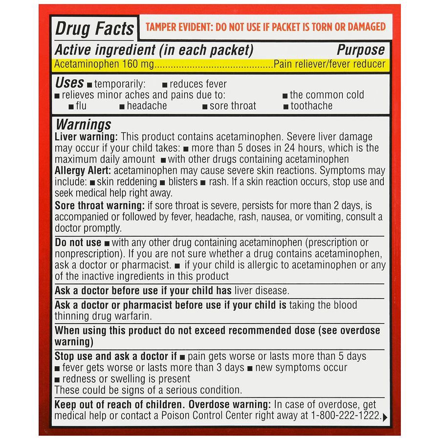 slide 4 of 5, Walgreens Children's Pain + Fever Dissolve Packs, 18 ct