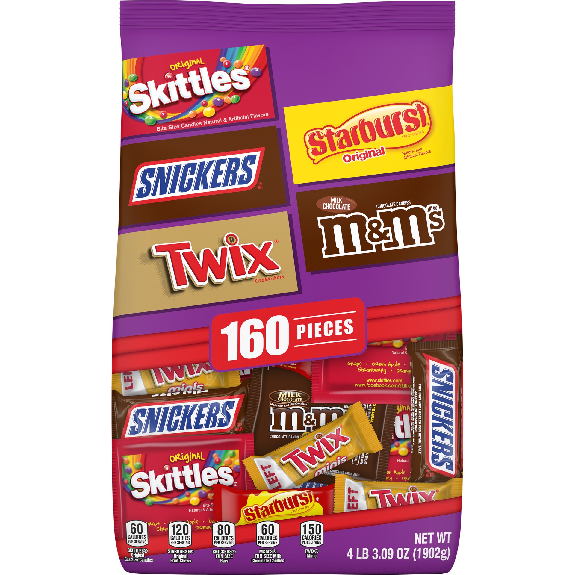 slide 1 of 5, Mixed MARS Chocolate and More Halloween Candy Variety Mix 67.09-Ounce Stand-up Bag, 160 ct