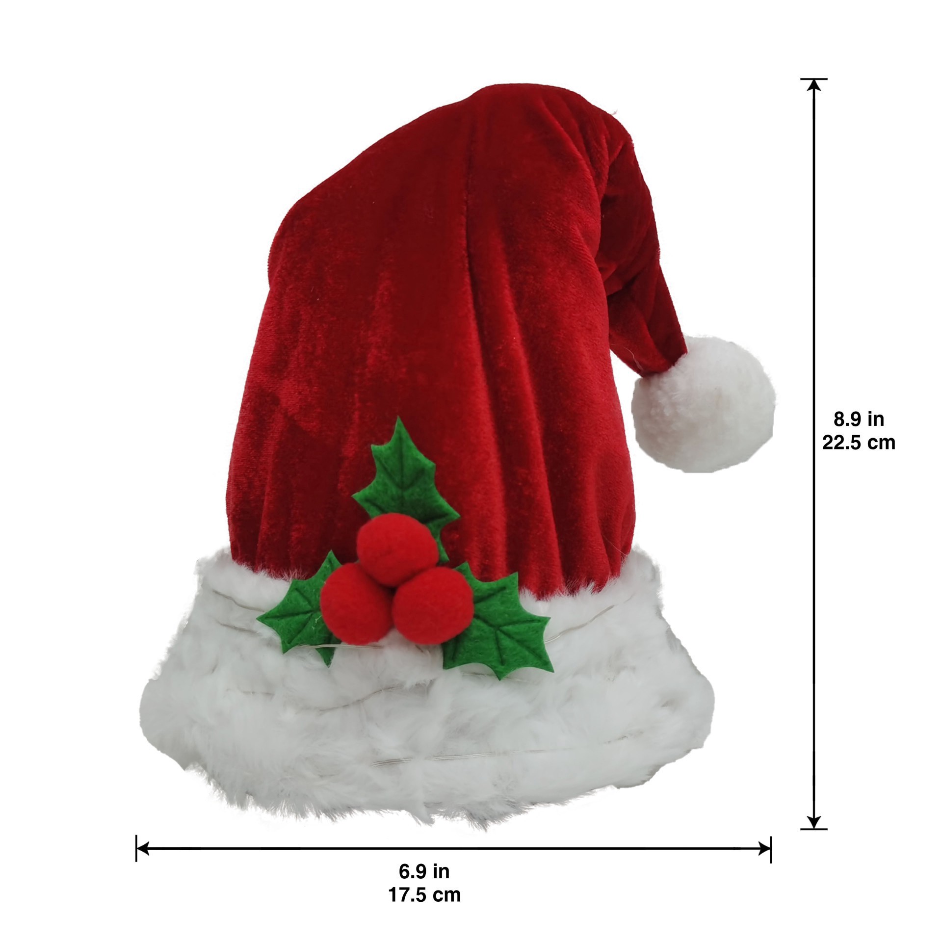 slide 4 of 4, 9" Santa Hat Lighted Tree Topper By Ashland, 8.9 in