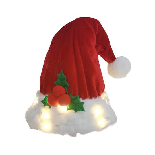 slide 1 of 4, 9" Santa Hat Lighted Tree Topper By Ashland, 8.9 in