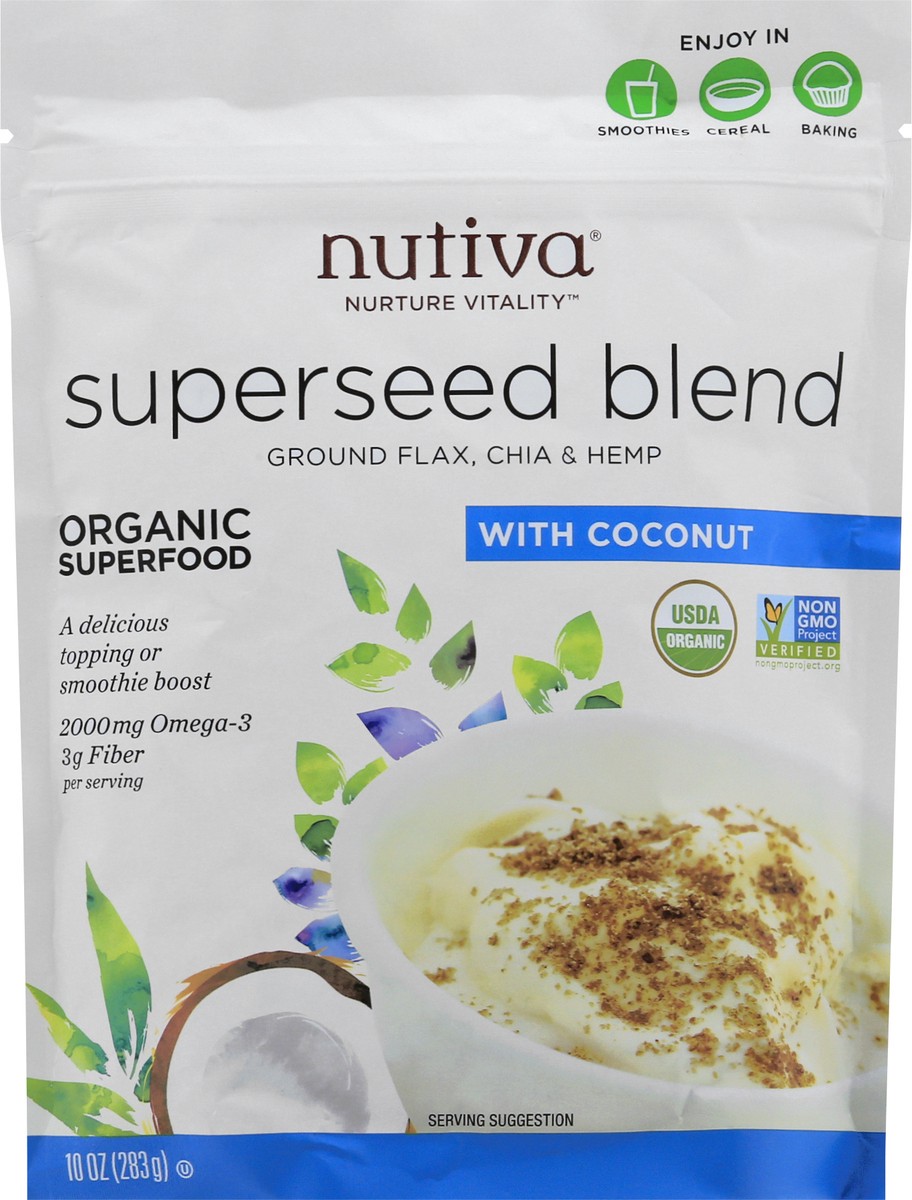 slide 4 of 13, Nutiva With Coconut Superseed Blend 10 oz, 10 oz