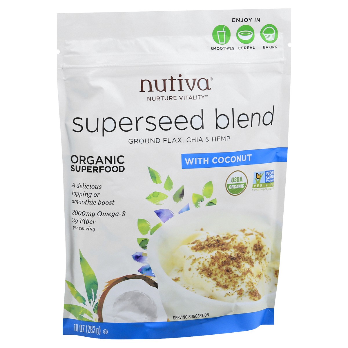 slide 5 of 13, Nutiva With Coconut Superseed Blend 10 oz, 10 oz