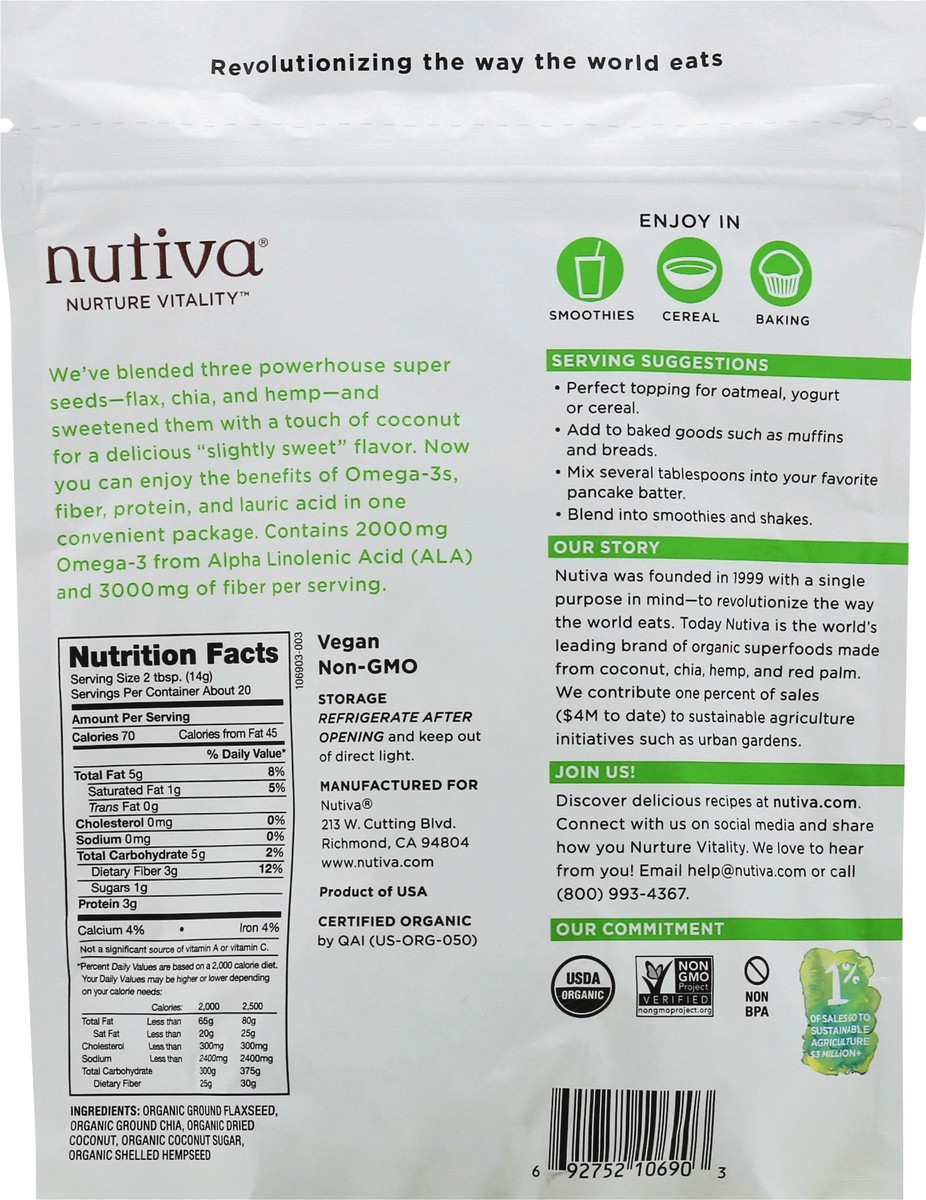 slide 12 of 13, Nutiva With Coconut Superseed Blend 10 oz, 10 oz